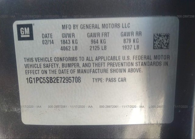 1G1PC5SB2E7295708 2014 CHEVROLET CRUZE