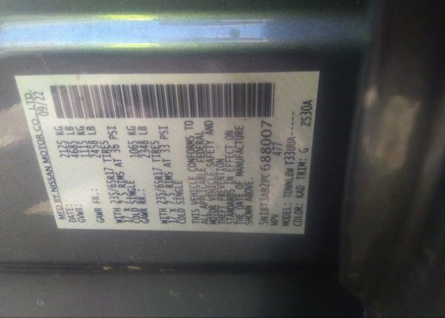 2023 NISSAN ROGUE(VIN: 5N1BT3AB2PC688007