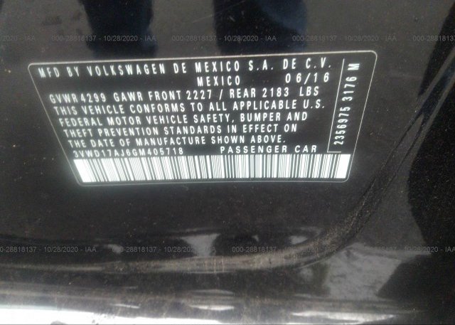 3VWD17AJ6GM405718 2016 VOLKSWAGEN JETTA SEDAN