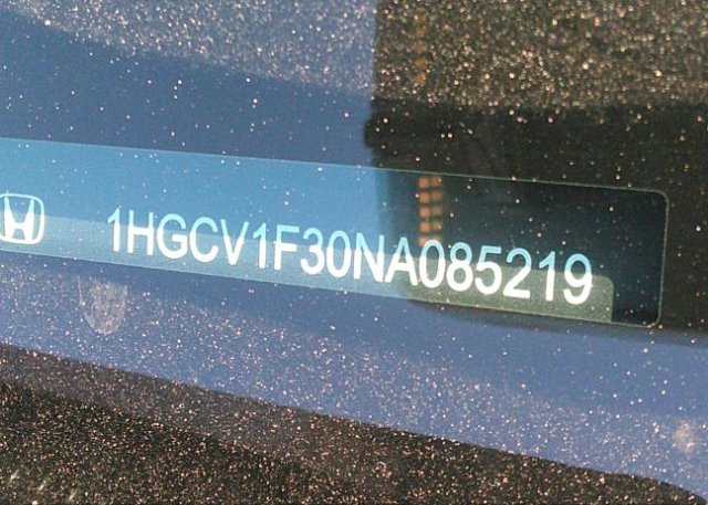2022 HONDA ACCORD SEDAN(VIN: 1HGCV1F30NA085219