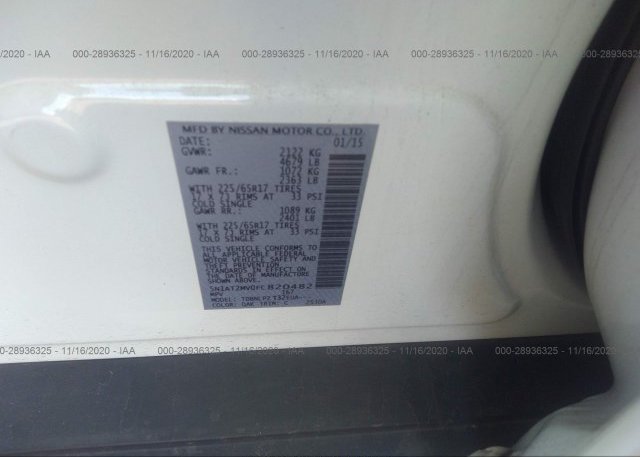 5N1AT2MV0FC820482 2015 NISSAN ROGUE
