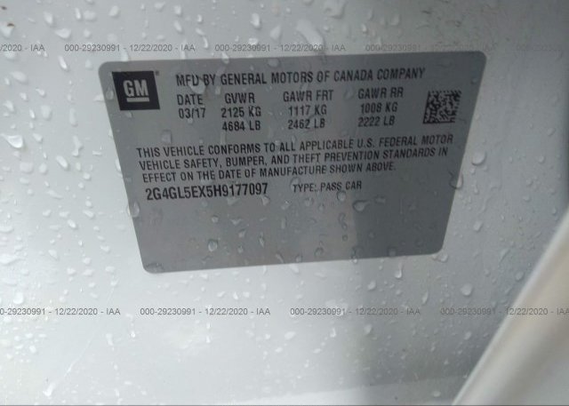 2G4GL5EX5H9177097 2017 BUICK REGAL
