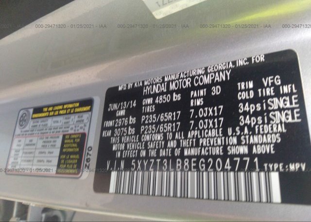5XYZT3LB8EG204771 2014 HYUNDAI SANTA FE SPORT