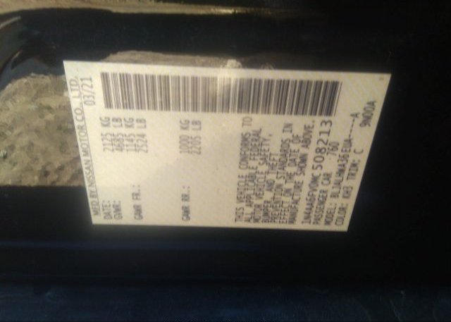 2021 NISSAN MAXIMA(VIN: 1N4AA6FV0MC508213