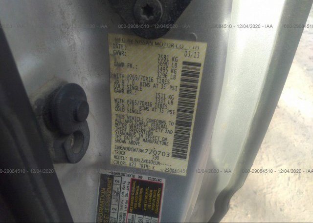 1N6AD0CW7DN720703 2013 NISSAN FRONTIER