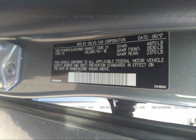 YV140MTL8J2451966 2018 VOLVO S60