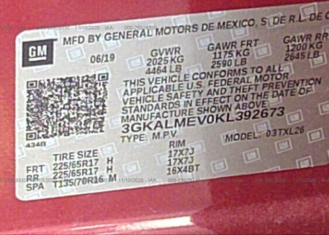 3GKALMEV0KL392673 2019 GMC TERRAIN