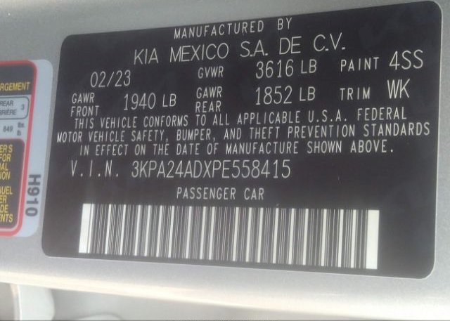 2023 KIA RIO(VIN: 3KPA24ADXPE558415