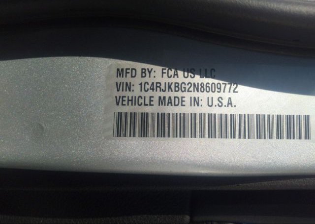 2022 JEEP GRAND CHEROKEE L(VIN: 1C4RJKBG2N8609772