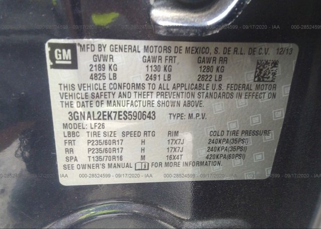 3GNAL2EK7ES590643 2014 CHEVROLET CAPTIVA SPORT FLEET