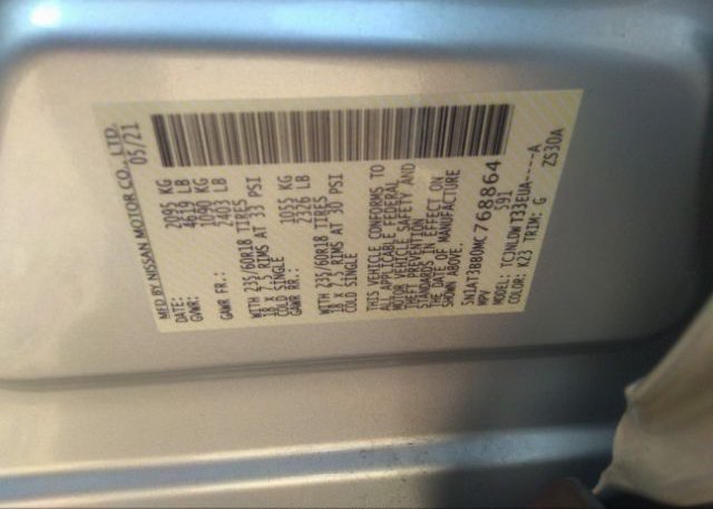 2021 NISSAN ROGUE(VIN: 5N1AT3BB0MC768864
