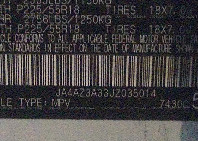 JA4AZ3A33JZ035014 2018 MITSUBISHI OUTLANDER