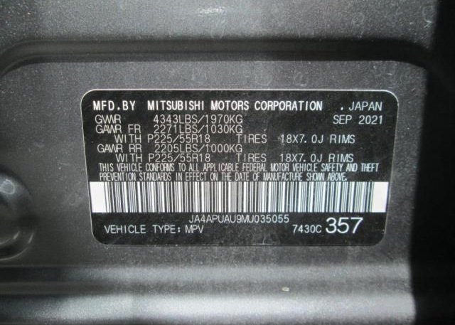2021 MITSUBISHI OUTLANDER SPORT(VIN: JA4APUAU9MU035055