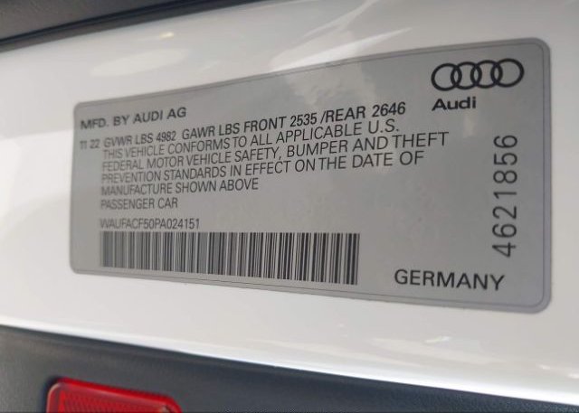 2023 AUDI A5 SPORTBACK(VIN: WAUFACF50PA024151