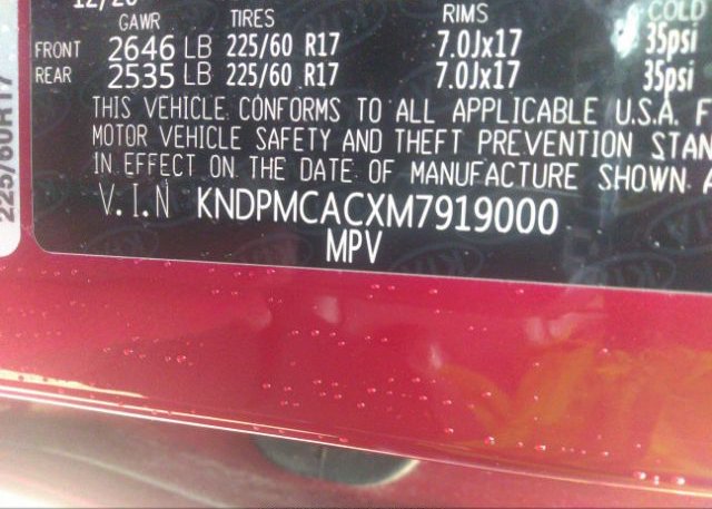 2021 KIA SPORTAGE(VIN: KNDPMCACXM7919000