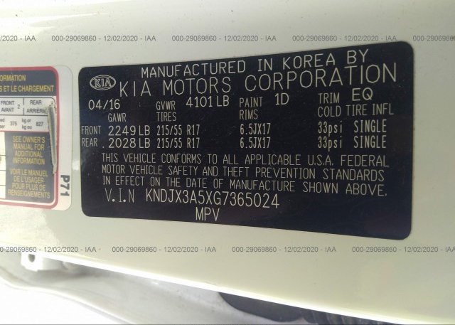KNDJX3A5XG7365024 2016 KIA SOUL