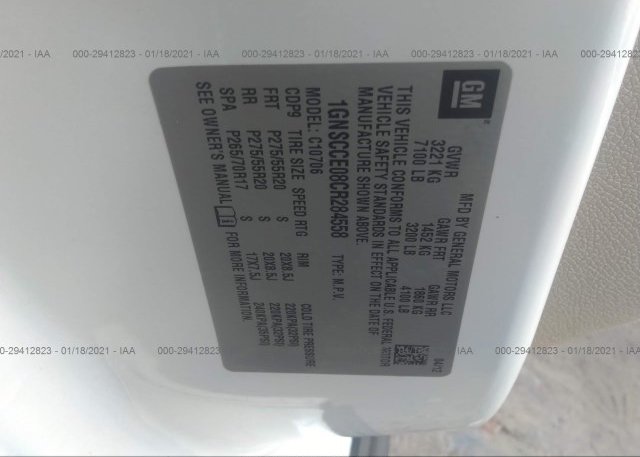 1GNSCCE08CR284558 2012 CHEVROLET TAHOE