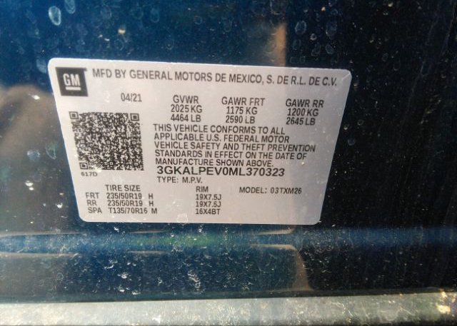 2021 GMC TERRAIN(VIN: 3GKALPEV0ML370323