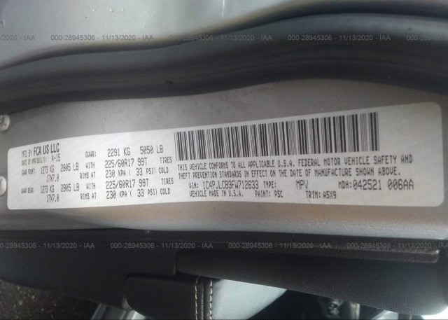 1C4PJLCB3FW712633 2015 JEEP CHEROKEE