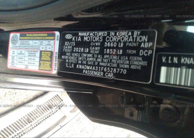 KNADM4A31F6528770 2015 KIA RIO