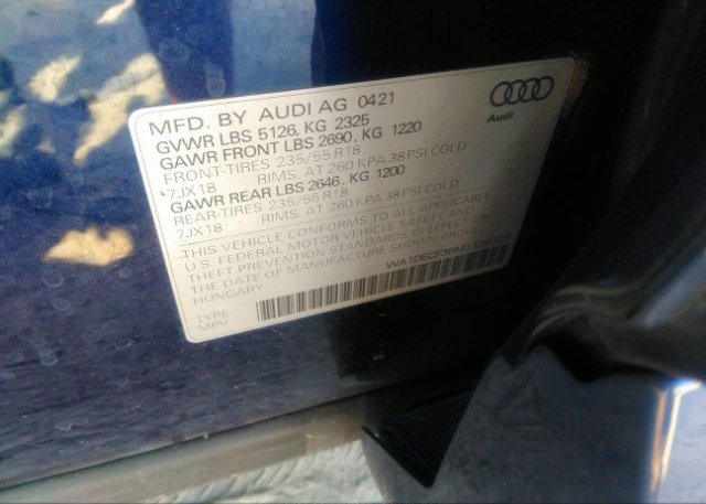 2021 AUDI Q3(VIN: WA1DECF36M1120725