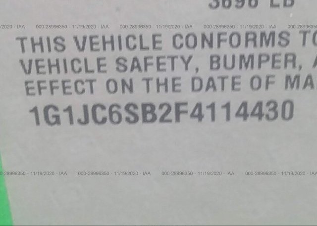 1G1JC6SB2F4114430 2015 CHEVROLET SONIC