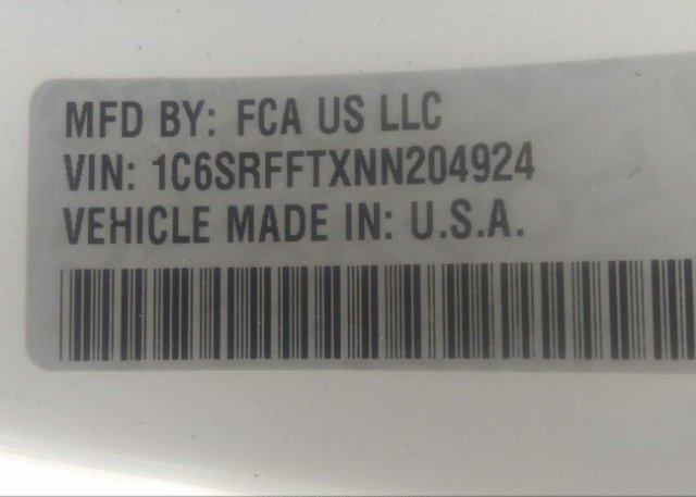 2022 RAM 1500(VIN: 1C6SRFFTXNN204924