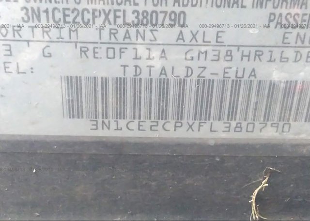 3N1CE2CPXFL380790 2015 NISSAN VERSA NOTE