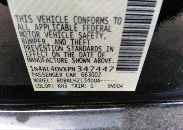 2023 NISSAN ALTIMA(VIN: 1N4BL4DVXPN347447