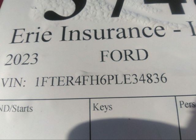2023 FORD RANGER(VIN: 1FTER4FH6PLE34836