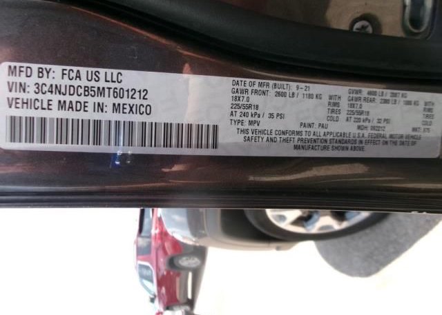 2021 JEEP COMPASS(VIN: 3C4NJDCB5MT601212