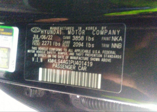 2023 HYUNDAI ELANTRA(VIN: KMHLS4AG1PU401419