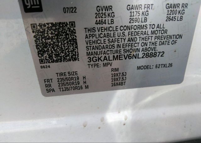 2022 GMC TERRAIN(VIN: 3GKALMEV6NL288872