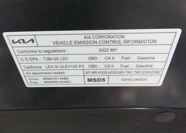2022 KIA RIO(VIN: 3KPA24AD5NE433254