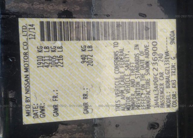 1N4AL3AP0FC236900 2015 NISSAN ALTIMA