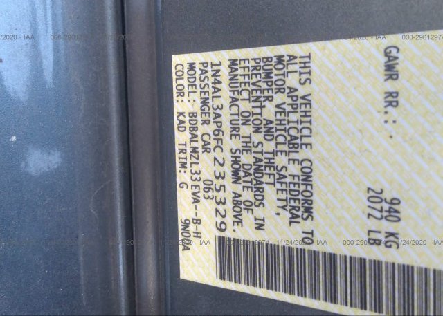 1N4AL3AP6FC235329 2015 NISSAN ALTIMA