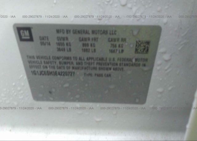 1G1JC6SH3E4220727 2014 CHEVROLET SONIC