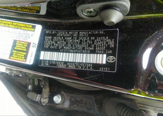 2023 TOYOTA CAMRY(VIN: 4T1T11BK0PU079828