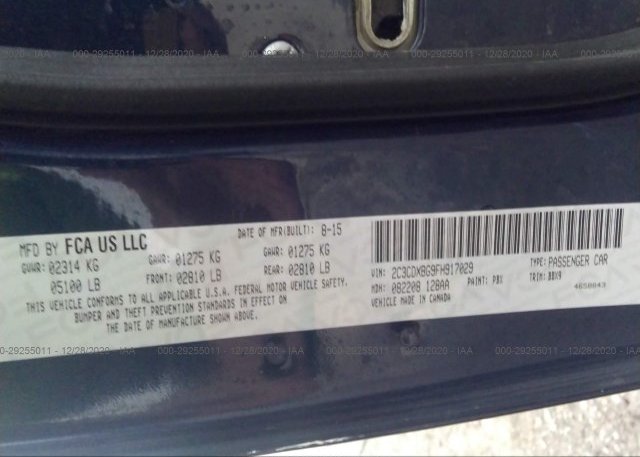 2C3CDXBG9FH917029 2015 DODGE CHARGER