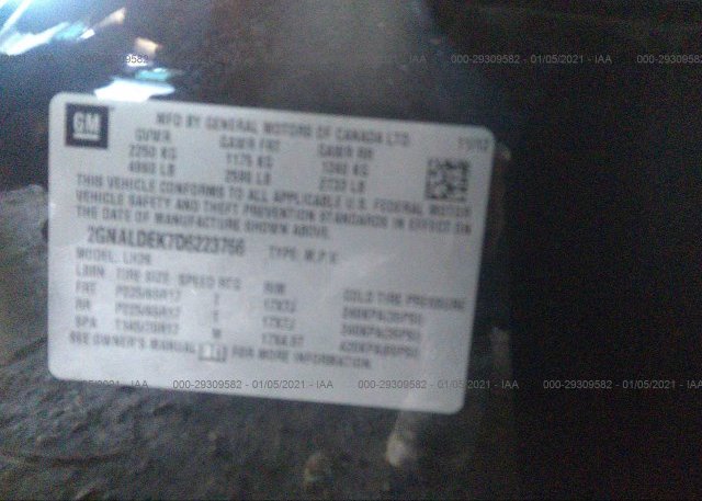 2GNALDEK7D6223766 2013 CHEVROLET EQUINOX