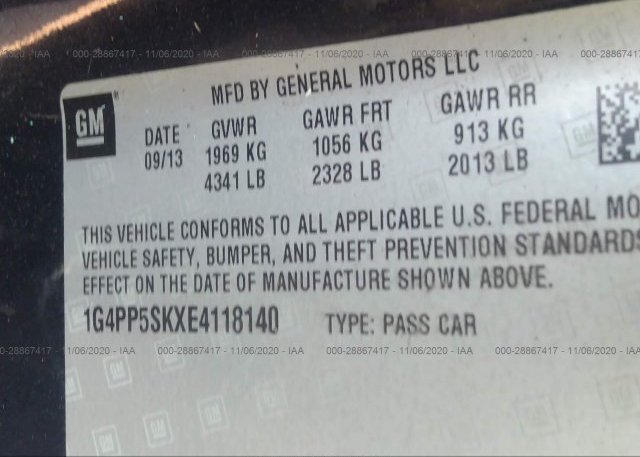 1G4PP5SKXE4118140 2014 BUICK VERANO