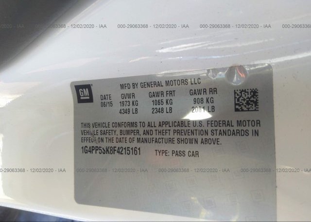 1G4PP5SK8F4215161 2015 BUICK VERANO