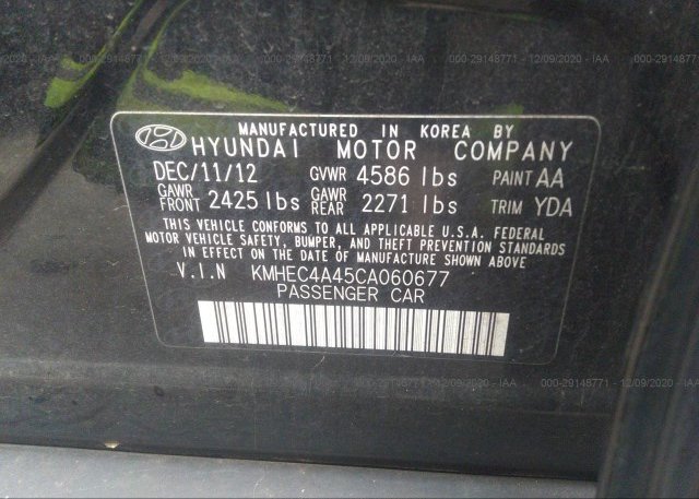 KMHEC4A45CA060677 2012 HYUNDAI SONATA