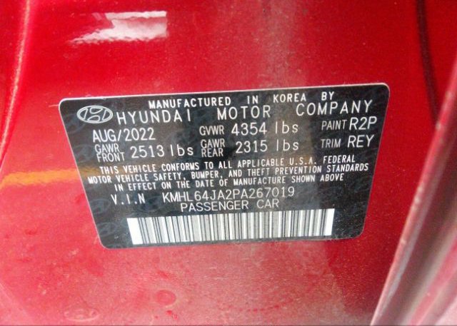 2023 HYUNDAI SONATA(VIN: KMHL64JA2PA267019