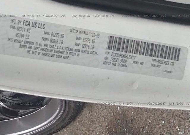 2C3CDXHGXGH172817 2016 DODGE CHARGER