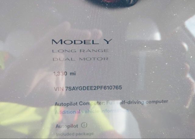 2023 TESLA MODEL Y(VIN: 7SAYGDEE2PF610765