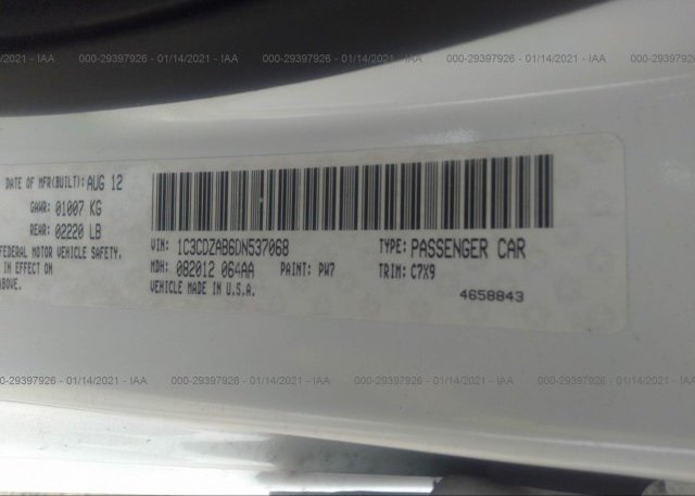 1C3CDZAB6DN537068 2013 DODGE AVENGER