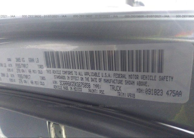 3C6RR6KG5KG675858 2019 RAM 1500 CLASSIC