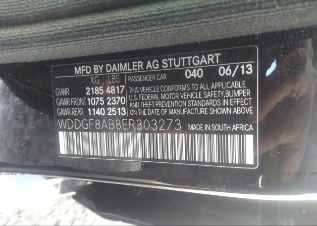WDDGF8AB8ER303273 2014 MERCEDES-BENZ C-CLASS