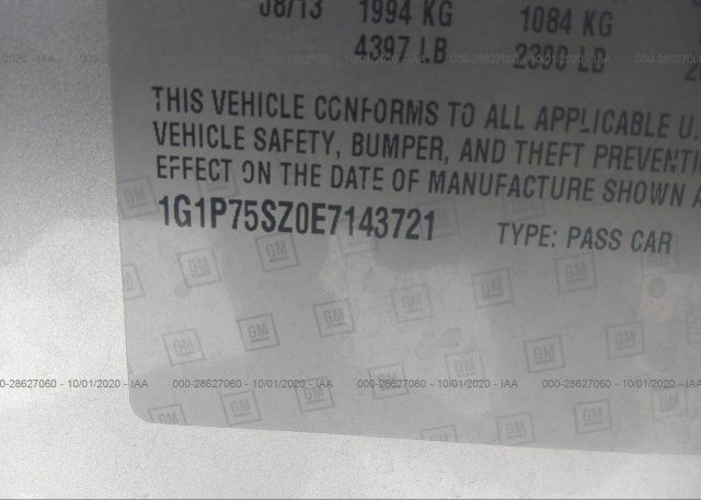 1G1P75SZ0E7143721 2014 CHEVROLET CRUZE